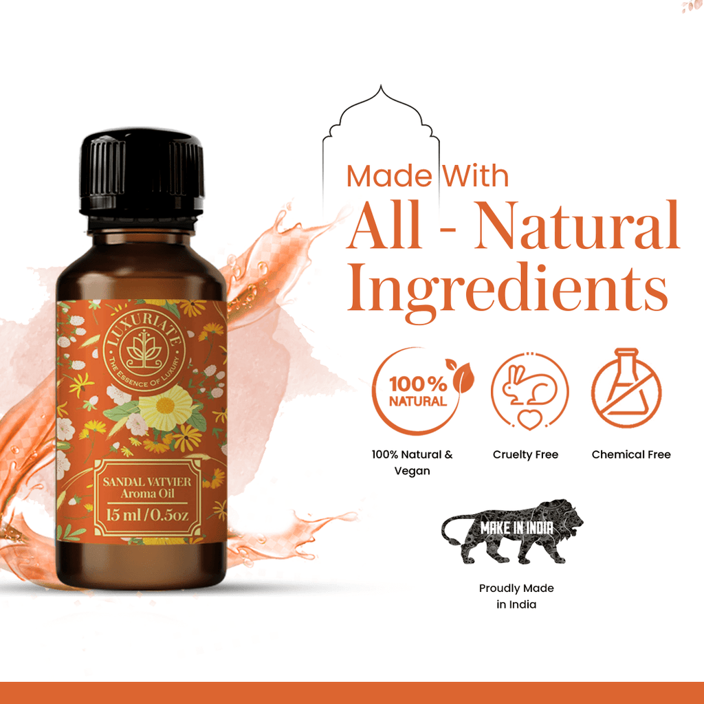 Sandalwood Vativer Aroma Oil - LUXURIATE