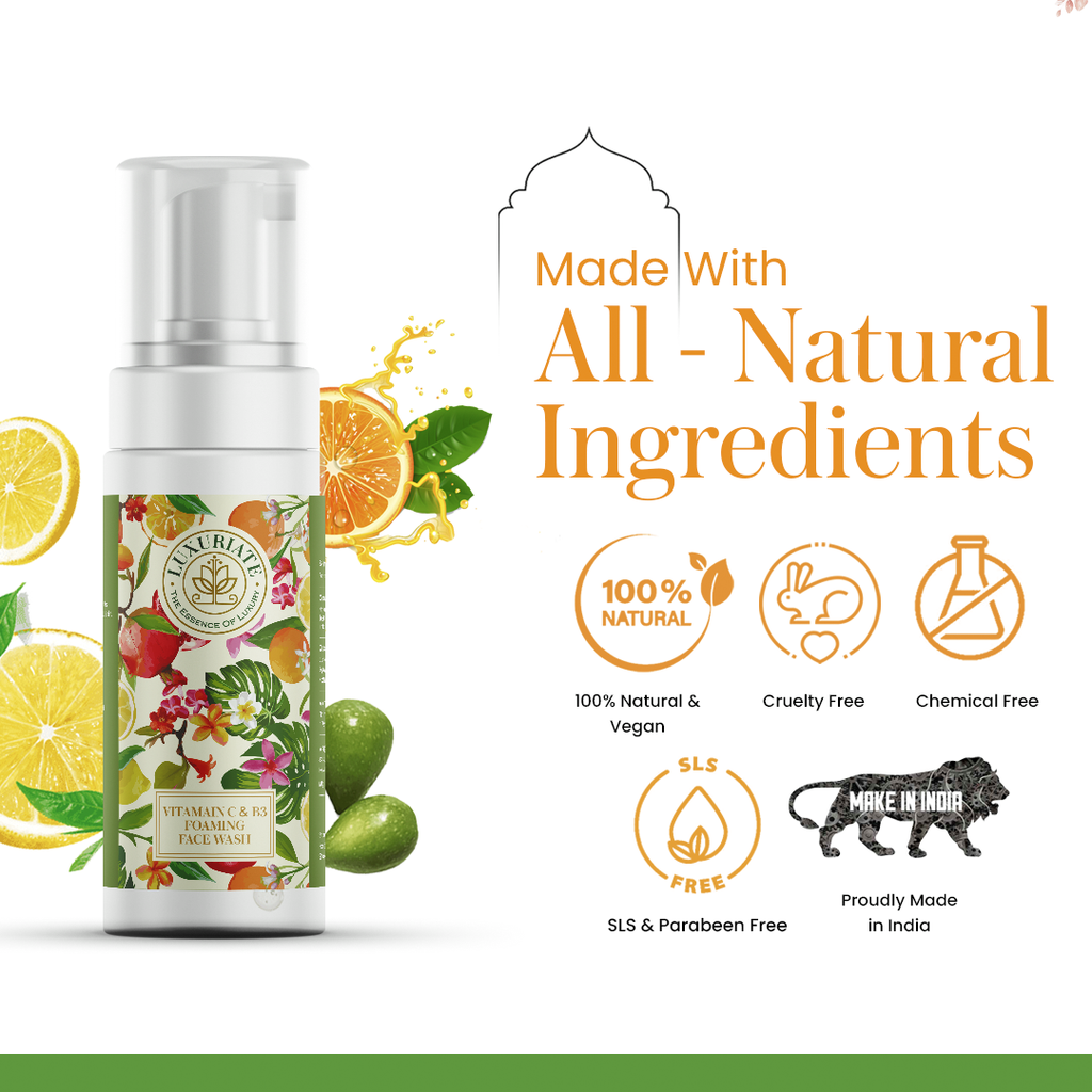 Vitamin C Foaming Face Wash - LUXURIATE