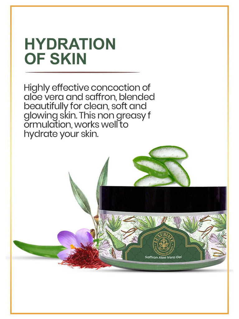 Aloe Vera Gel with Saffron - LUXURIATEAloe Vera Gel with SaffronFace GelLUXURIATELUXURIATE