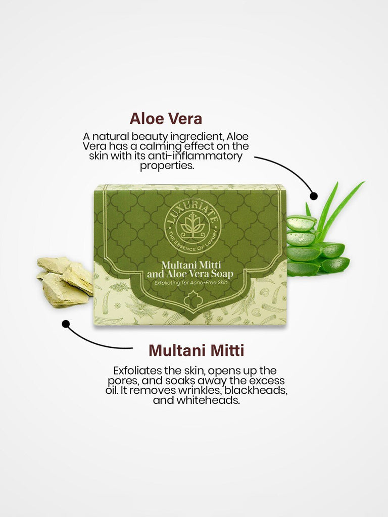 Multani Mitti and Aloe Vera Soap - LUXURIATEMultani Mitti and Aloe Vera SoapSoapLUXURIATELUXURIATE
