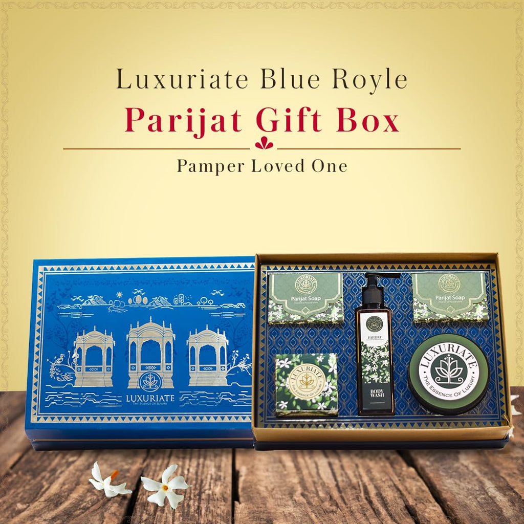 Parijat Skin & Bath Gift Set Box 5PC - LUXURIATEParijat Skin & Bath Gift Set Box 5PCGift SetLUXURIATELUXURIATE