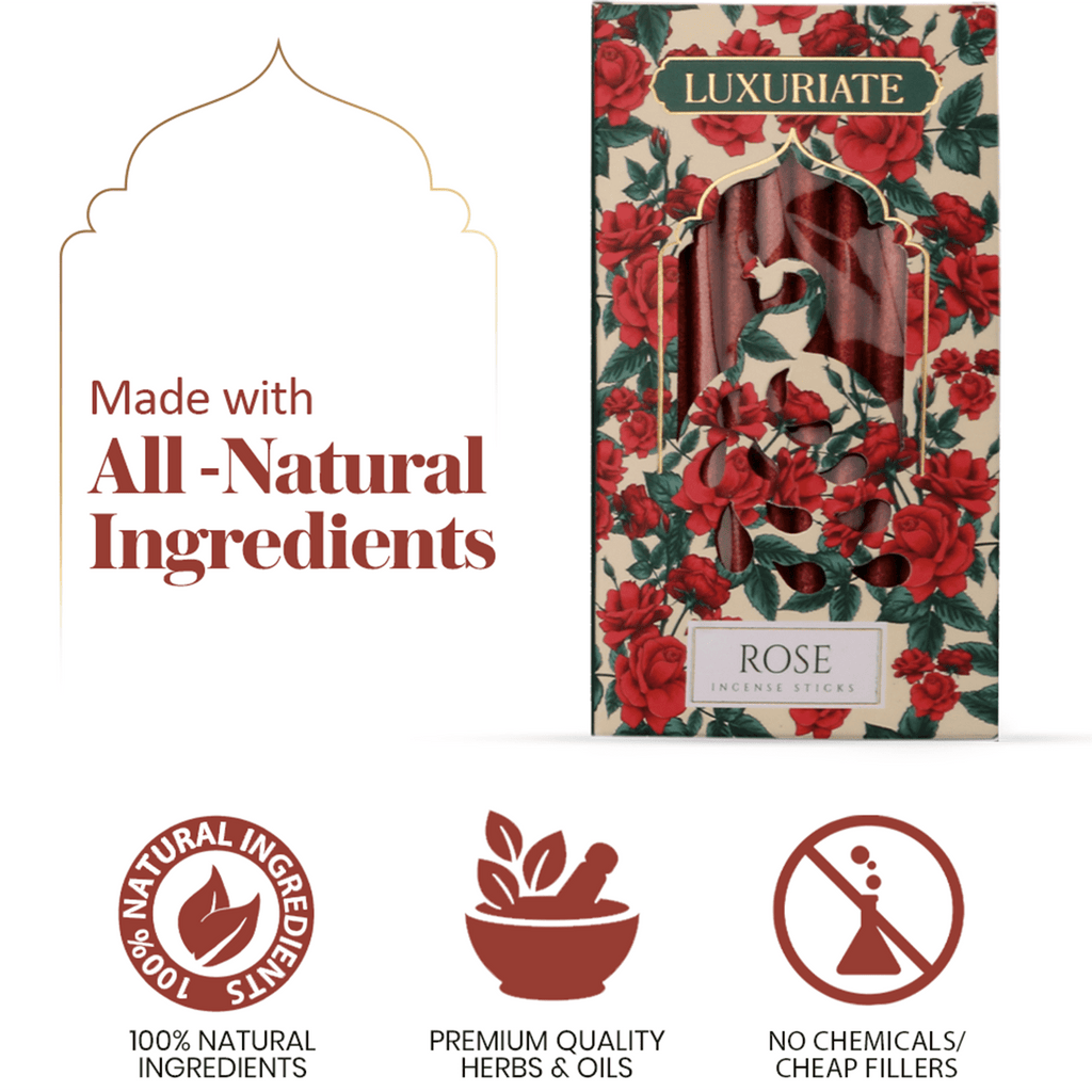 Rose Bambooless Incense Pack of 3 - LUXURIATERose Bambooless Incense Pack of 3ComboLUXURIATELUXURIATE