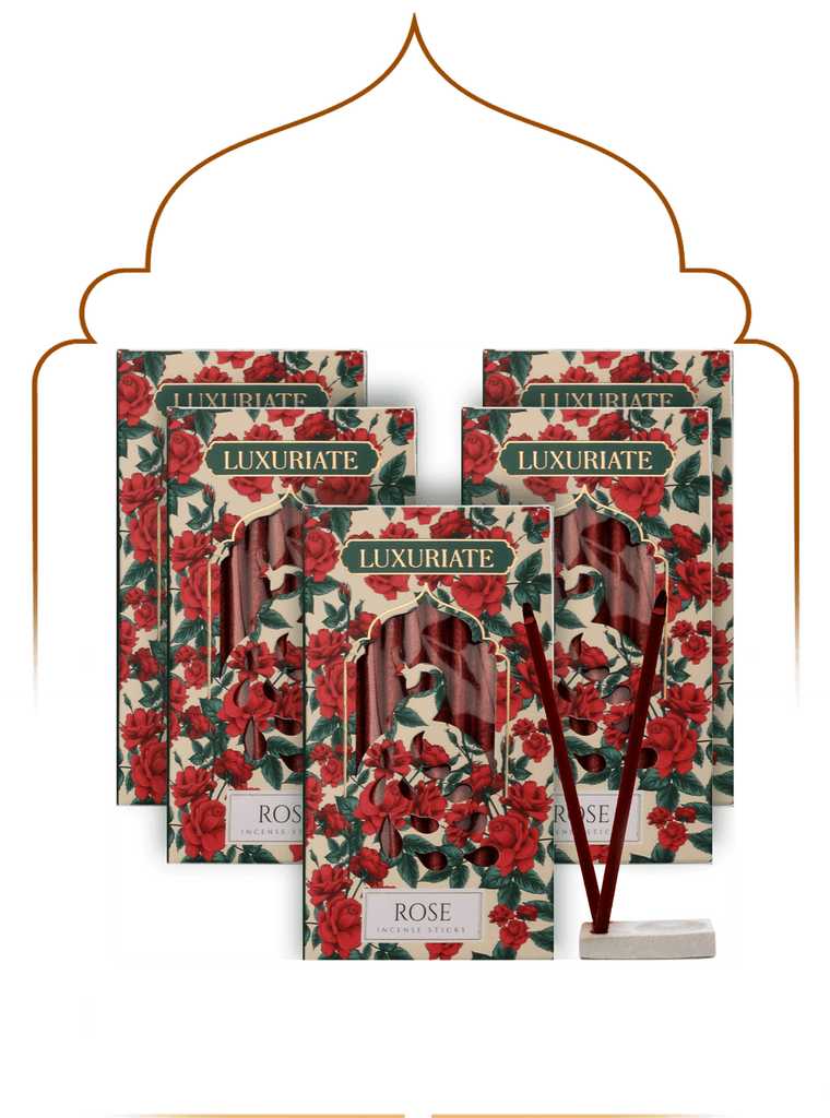 Rose Bambooless Incense Pack of 5 - LUXURIATERose Bambooless Incense Pack of 5ComboLUXURIATELUXURIATE