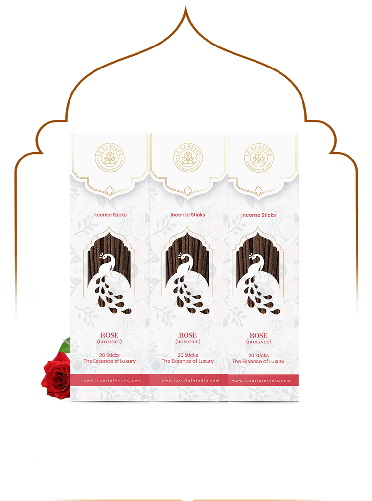 Rose Incense Sticks Pack of 3 - LUXURIATERose Incense Sticks Pack of 3ComboLUXURIATELUXURIATE