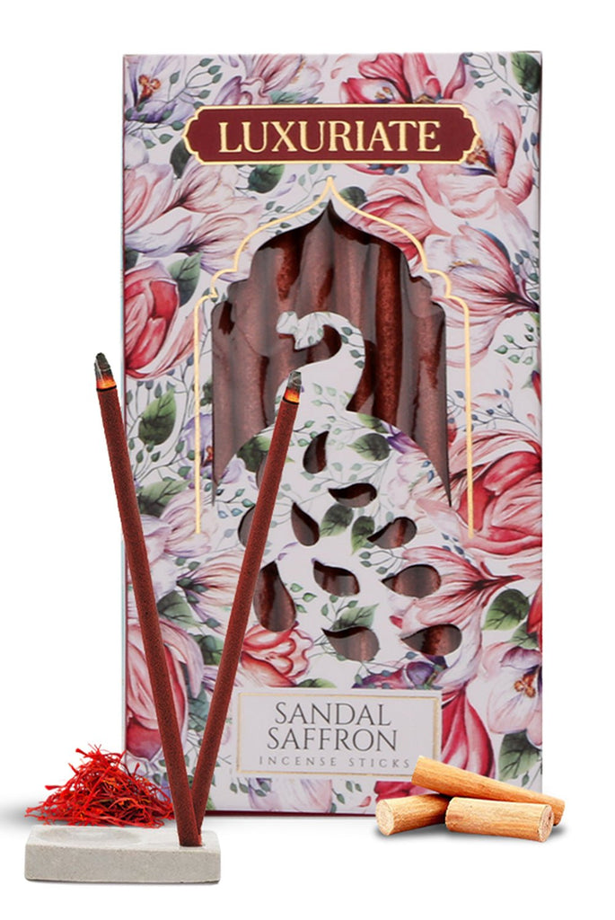 Sandal Saffron Bambooless Incense Pack of 2 - LUXURIATESandal Saffron Bambooless Incense Pack of 2ComboLUXURIATELUXURIATE