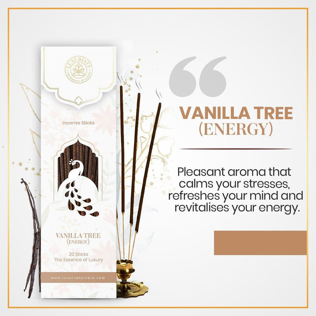Vanilla Tree Incense Sticks Pack of 6 - LUXURIATEVanilla Tree Incense Sticks Pack of 6ComboLUXURIATELUXURIATE