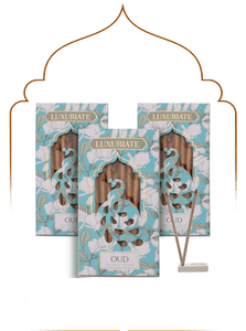 Oudh Bambooless Incense Pack of 3 - LUXURIATEOudh Bambooless Incense Pack of 3ComboLUXURIATELUXURIATE