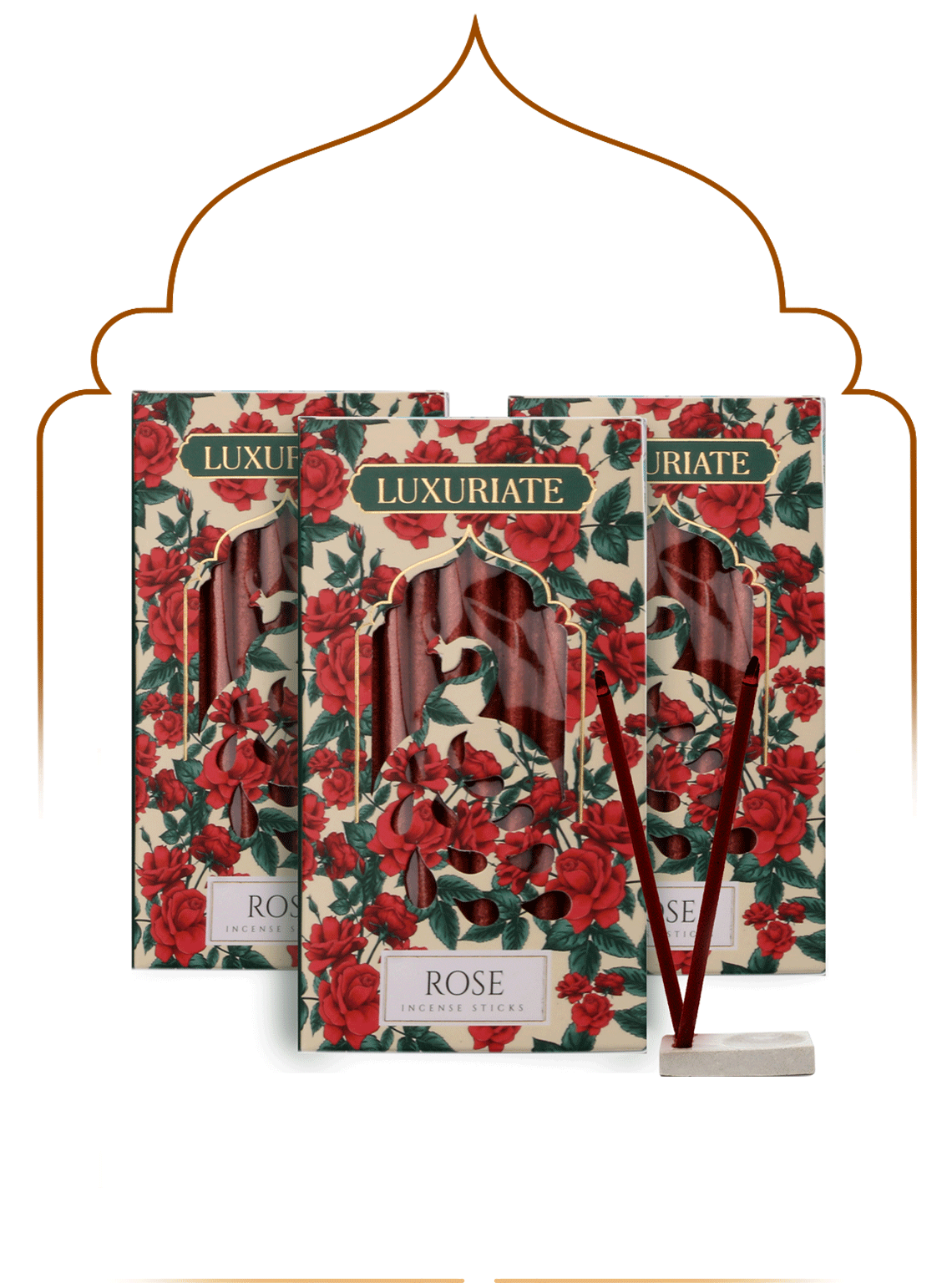 Rose Bambooless Incense Pack of 3 - LUXURIATERose Bambooless Incense Pack of 3ComboLUXURIATELUXURIATE