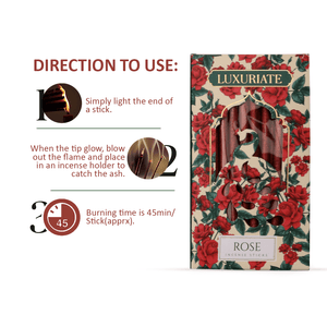 Rose Bambooless Incense Pack of 3 - LUXURIATERose Bambooless Incense Pack of 3ComboLUXURIATELUXURIATE