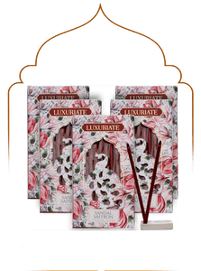 Sandal Saffron Bambooless Incense Pack of 5 - LUXURIATESandal Saffron Bambooless Incense Pack of 5ComboLUXURIATELUXURIATE