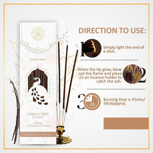 Vanilla Tree Incense Sticks Pack of 6 - LUXURIATEVanilla Tree Incense Sticks Pack of 6ComboLUXURIATELUXURIATE